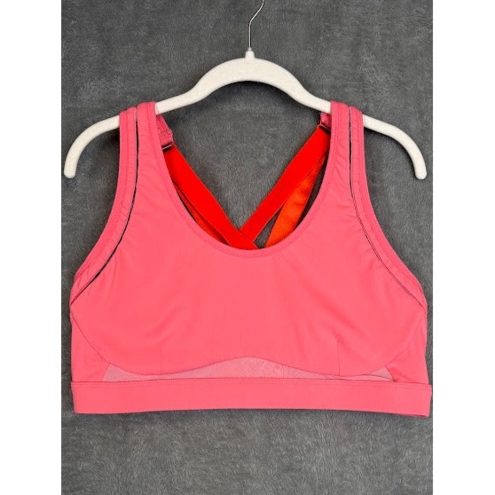 Fabletics Pink Coral Belle‎ High Impact sports bra Size XL
